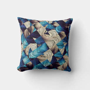 Digital art abstract pattern. Abstract blue image  Cushion