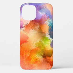 Digital art abstract pattern. Hand drawing modern iPhone 12 Case