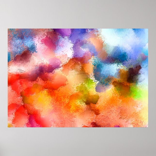 Digital art abstract pattern. Hand drawing modern  Poster (Front)