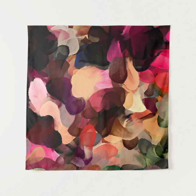 Digital art abstract pattern. Hand drawing modern  Tapestry (Front)