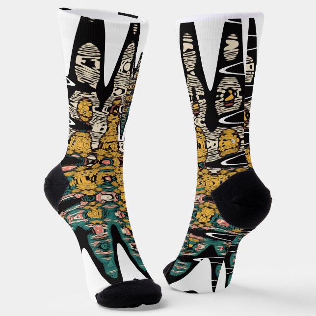 digital art birds socks (Angled)