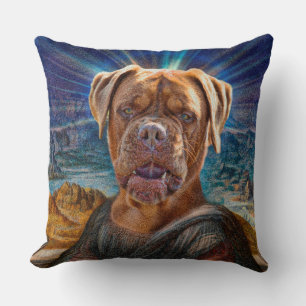 Digital ART - BULLDOG MONA LISA Cushion