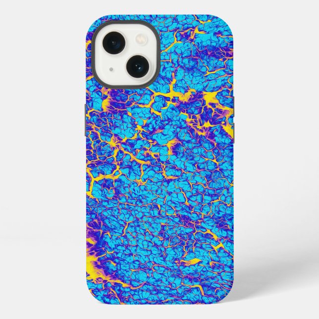 Digital Art Cool Modern Abstract iPhone Case (Back)