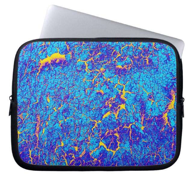 Digital Art Cool Modern Abstract Laptop Sleeve (Front)