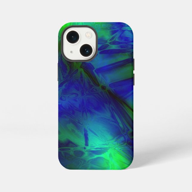 Digital Art Cool Modern Abstract Pattern iPhone Case (Back)
