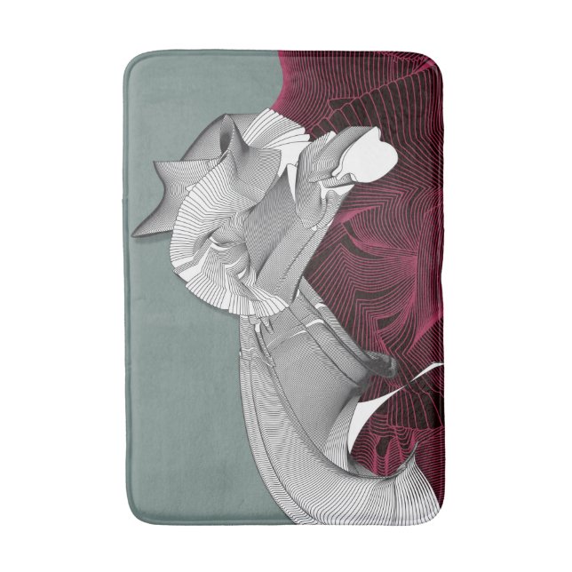 Digital Art Figure Bath Mat (Front Vertical)
