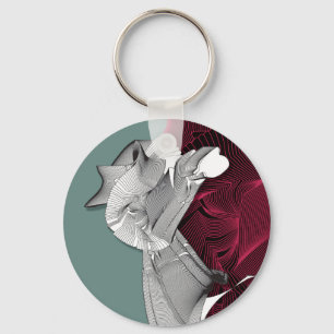Digital Art Figure Key Ring