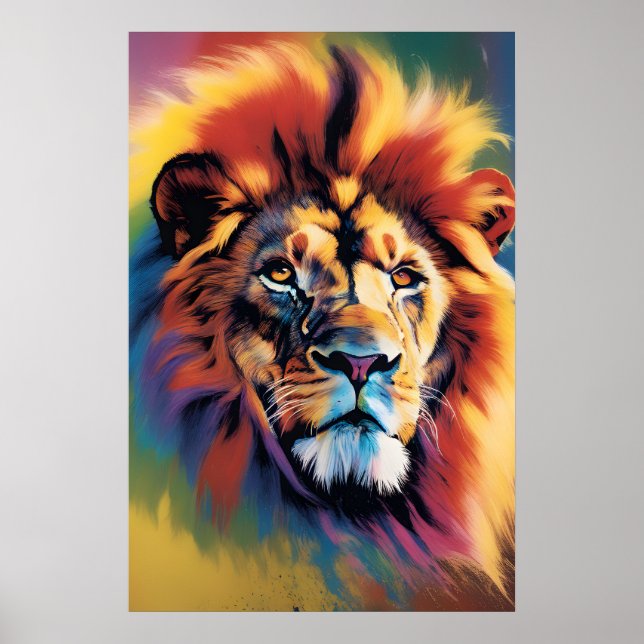 Digital Art for Sale, African Lion Digital Art Poster (Front)