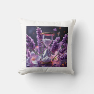 Digital art Lavender Time Cushion
