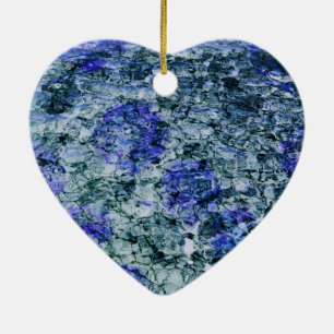 Digital art of blue watercolor abstract background ceramic tree decoration