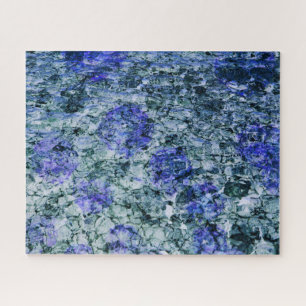 Digital art of blue watercolor abstract background jigsaw puzzle