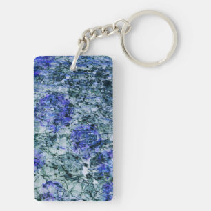 Digital art of blue watercolor abstract background key ring