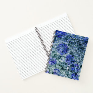 Digital art of blue watercolor abstract background notebook
