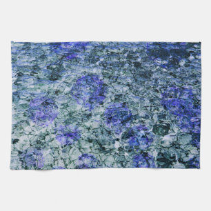 Digital art of blue watercolor abstract background tea towel
