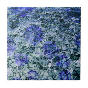 Digital art of blue watercolor abstract background tile