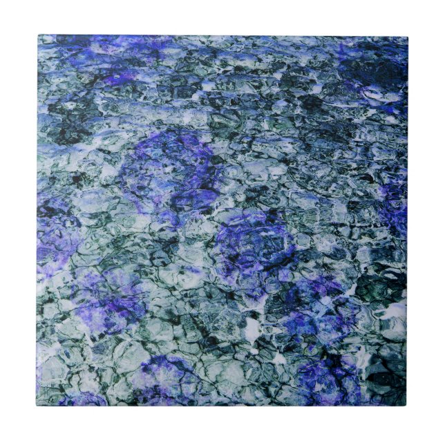 Digital art of blue watercolor abstract background tile (Front)