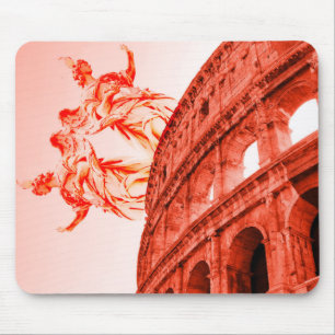 Digital art of Colosseum and statues / sculptures Mouse Mat