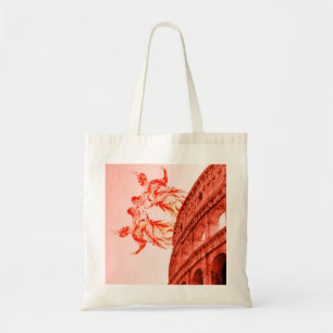Digital art of Colosseum and statues / sculptures Tote Bag