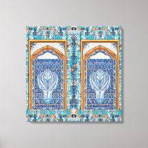 Digital art piece based on persian tiled mural