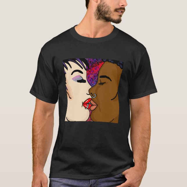 Digital Art | Romantic Kiss T-Shirt (Front)