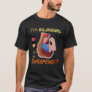 Digital Art Spanish Teacher Gifts shirts. Bilingue T-Shirt