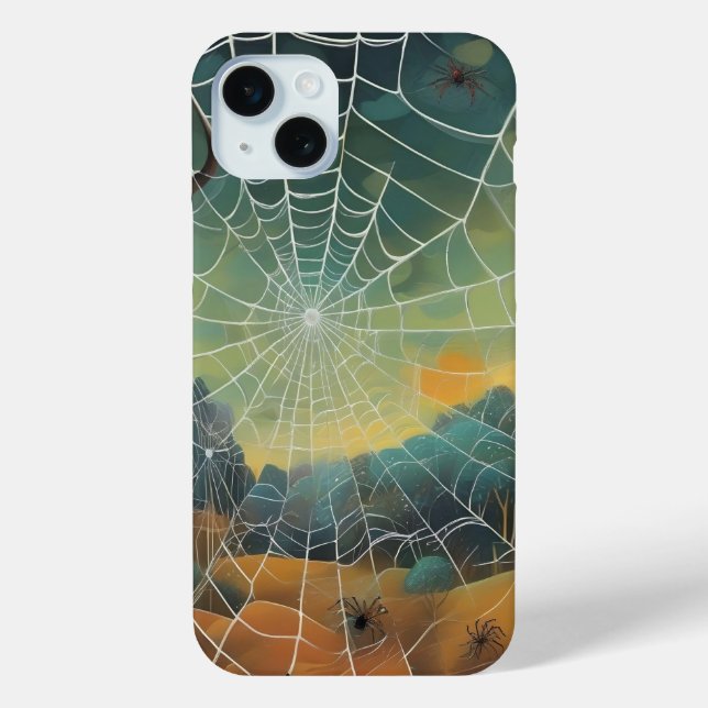 Digital art, spiderweb, spiders Case-Mate iPhone case (Back)