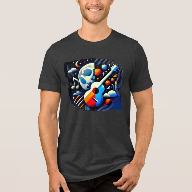 Digital Art T-Shirt - Digital Bloom Tri-Blend Shirt (Front)