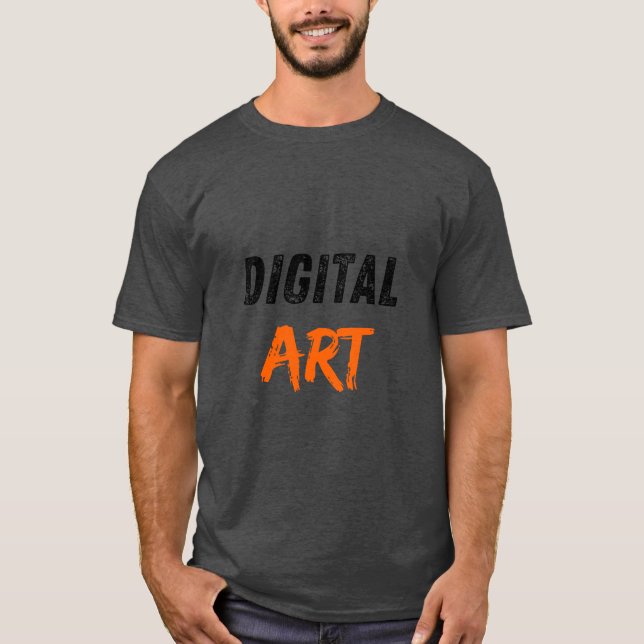 "Digital Art Typography  T-Shirt (Front)