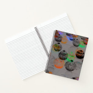 Digital art with round brush strokes. notebook