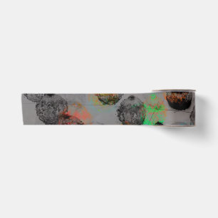 Digital art with round brush strokes. satin ribbon