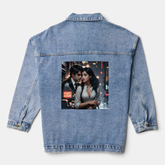 Digital Art Women's Denim Jacket Perfect Fit