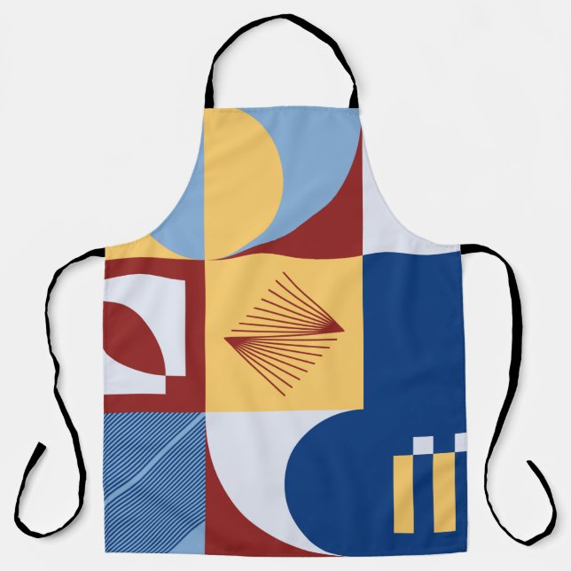 Digital artwork graphic design of simple pattern m apron (Front)
