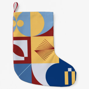 Digital artwork graphic design of simple pattern m small christmas stocking