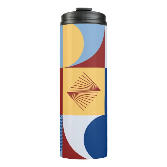 Digital artwork graphic design of simple pattern m thermal tumbler (Front)