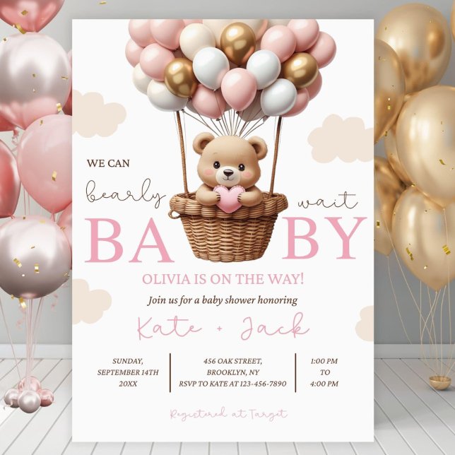 Digital Baby Girl Shower Invitation Template, Edit (Creator Uploaded)