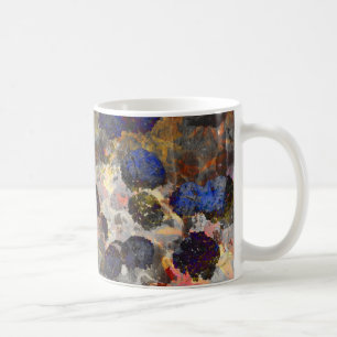 Digital background art of floral / flower pattern coffee mug
