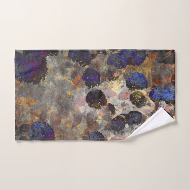 Digital background art of floral / flower pattern hand towel (Hand Towel)