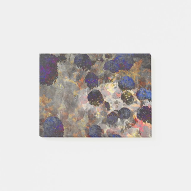 Digital background art of floral / flower pattern post-it notes (Front)