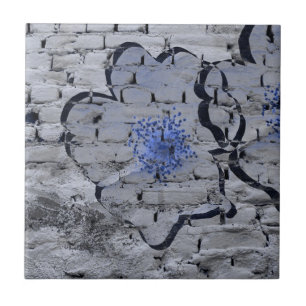 Digital background art of floral / flower pattern tile