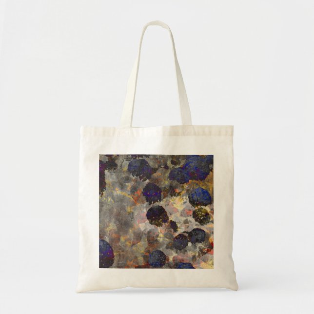 Digital background art of floral / flower pattern tote bag (Front)