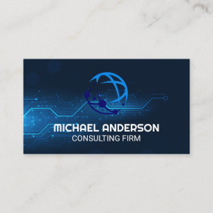 Digital Background   Global Logo Business Card