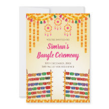 Digital Bangle ceremony invite & Choora invites