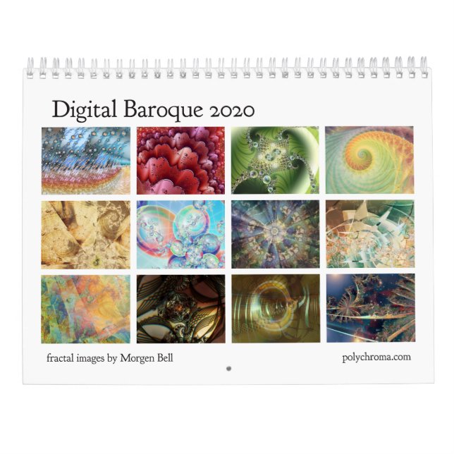 Digital Baroque 2020 Fractal Calendar (Back)