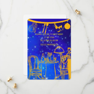 Digital Birthday Dinner Invitation Template, Black