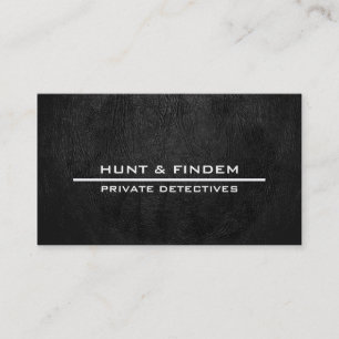 Digital Black Leather Business Card