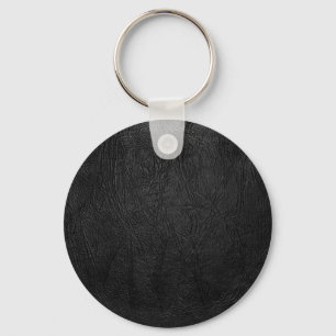 Digital Black Leather Key Ring