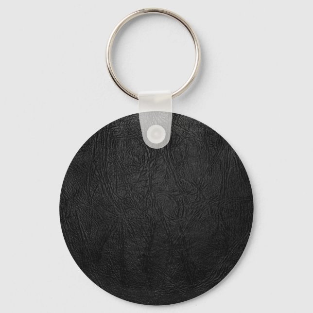 Digital Black Leather Key Ring (Front)