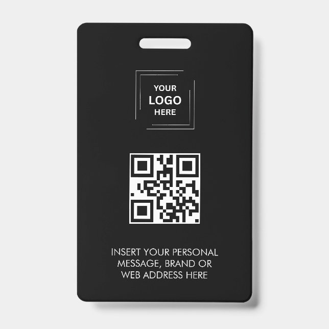 Digital Black QR Event Identity Design ID Badge (Front)