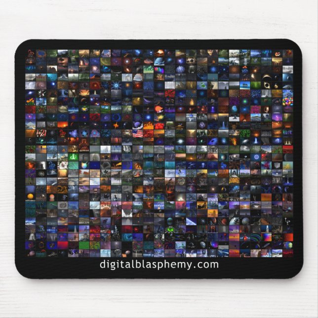 Digital Blasphemy 25 x 25 Mosaic Mouse Mat (Front)
