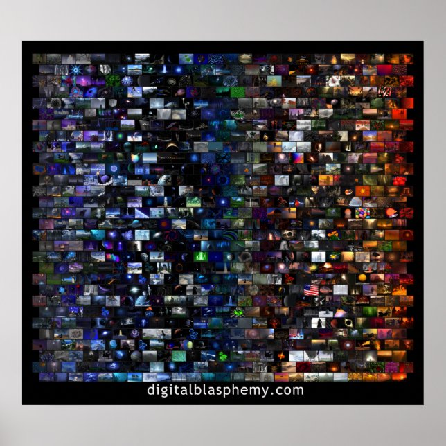 Digital Blasphemy Spectrum Mosaic (Black) Poster (Front)
